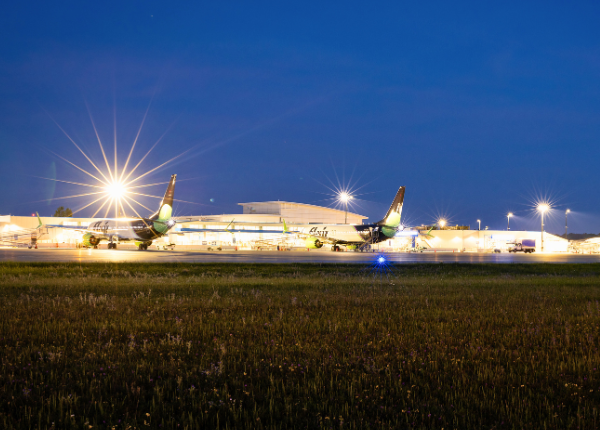 Region of Waterloo International Airport at Night