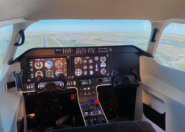 Flight simulator at Waterloo Institute for Sustainable Aeronautics