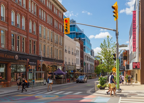 Street view of Kitchener city
