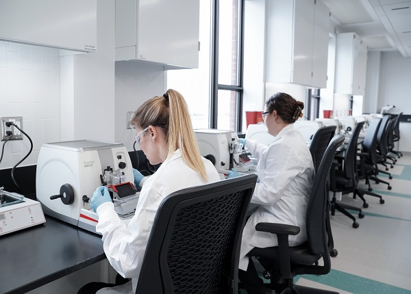 Researchers at work in BioHub