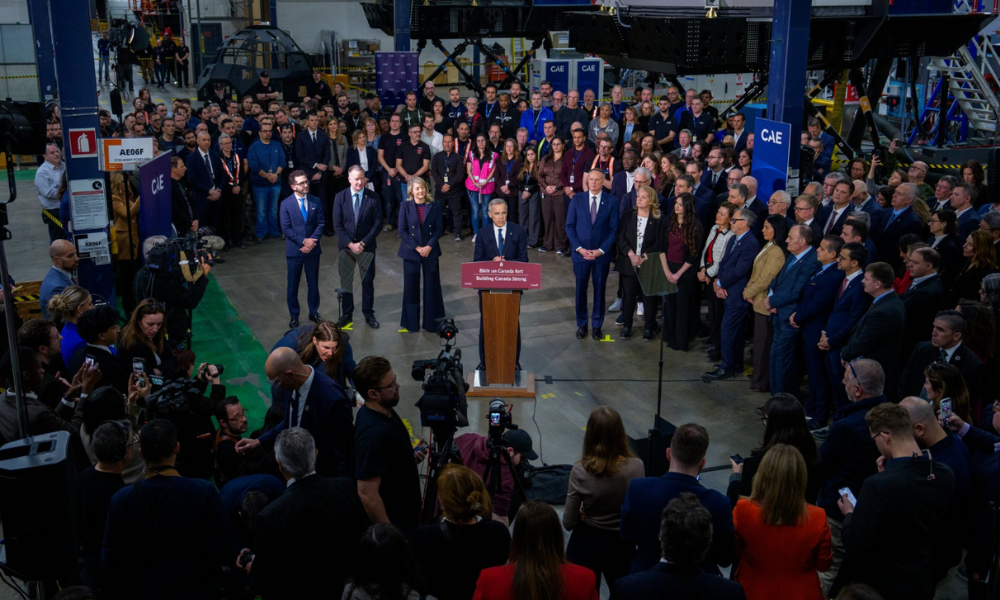 Mark Carney unveiling Canada's new Industrial Defence Strategy.