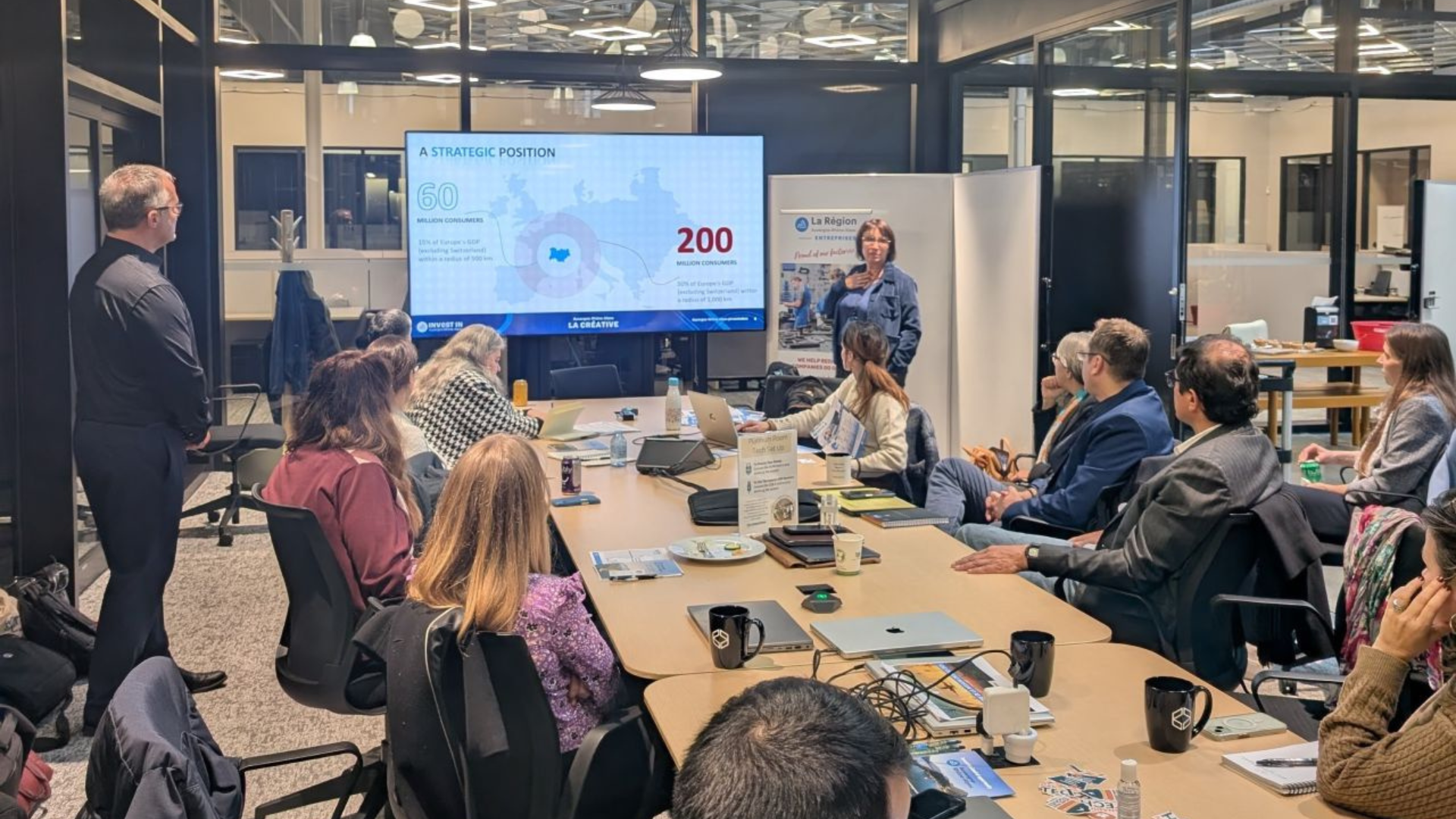 France delegation listening to presentations at Catalyst