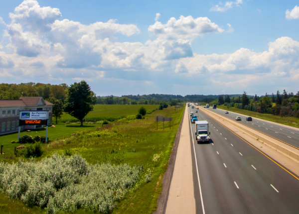 Highway 401 beside North Dumfries Township