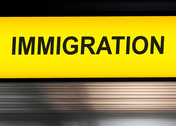 Immigration Airport Sign