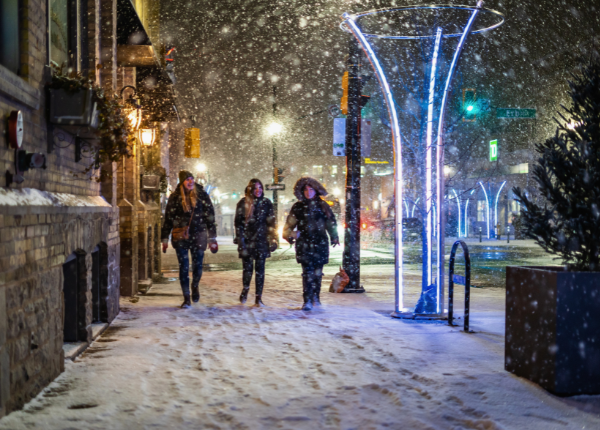 Wintery scene in Waterloo Region