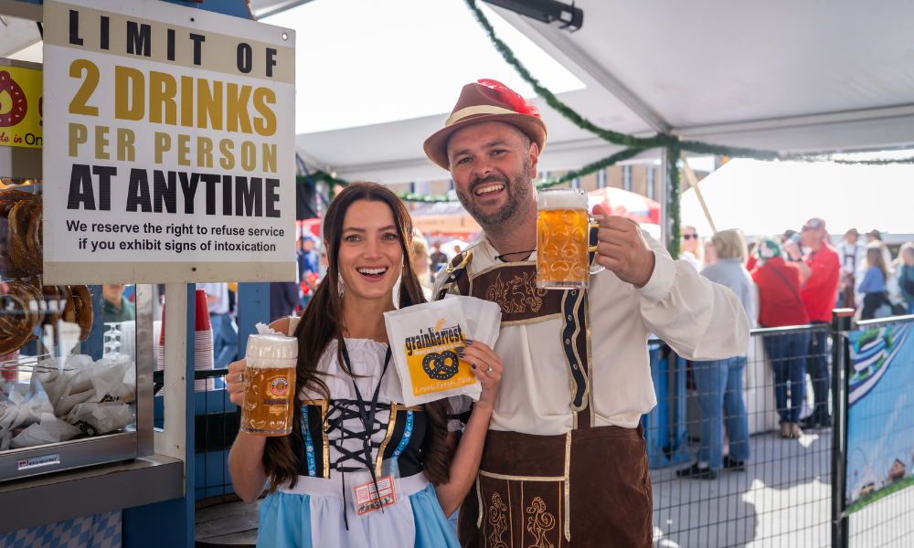 Revelers at the Waterloo region Oktoberfest celebrations