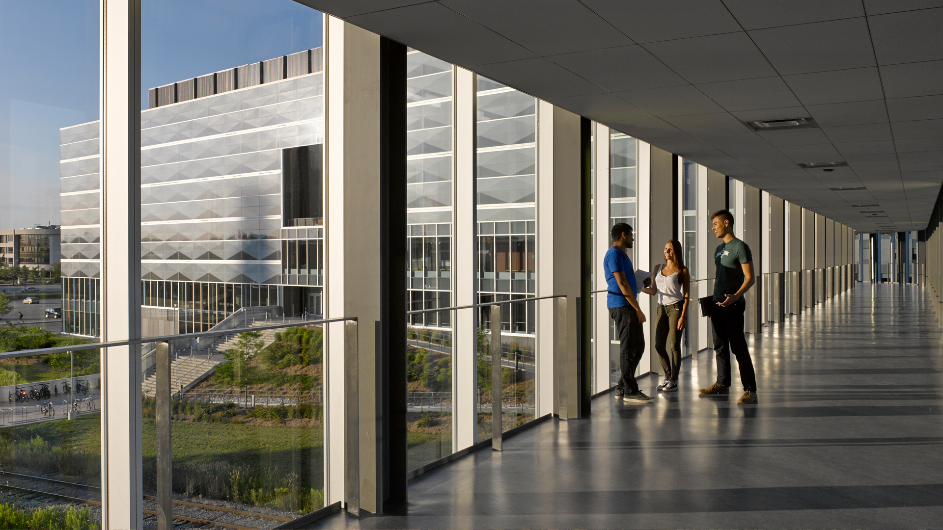 University of Waterloo Engineering Building and Students